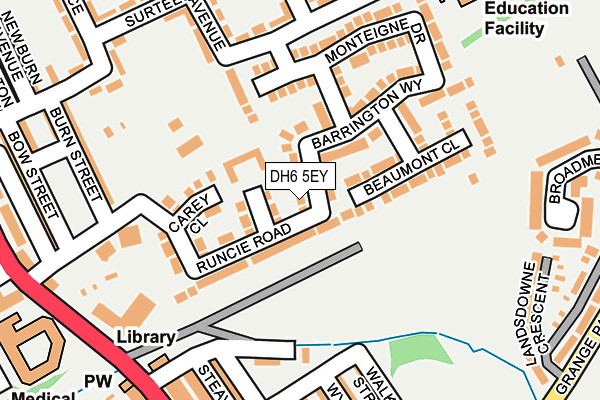 DH6 5EY map - OS OpenMap – Local (Ordnance Survey)