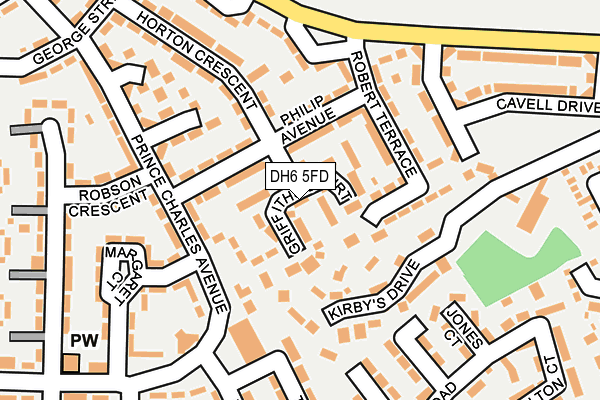 DH6 5FD map - OS OpenMap – Local (Ordnance Survey)