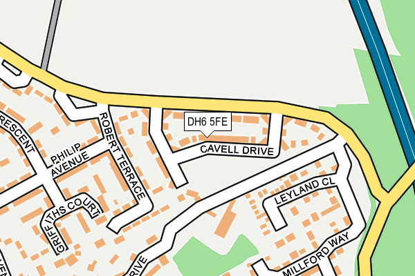DH6 5FE map - OS OpenMap – Local (Ordnance Survey)