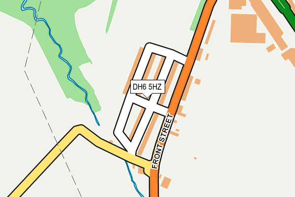 DH6 5HZ map - OS OpenMap – Local (Ordnance Survey)
