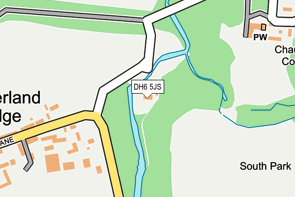 DH6 5JS map - OS OpenMap – Local (Ordnance Survey)