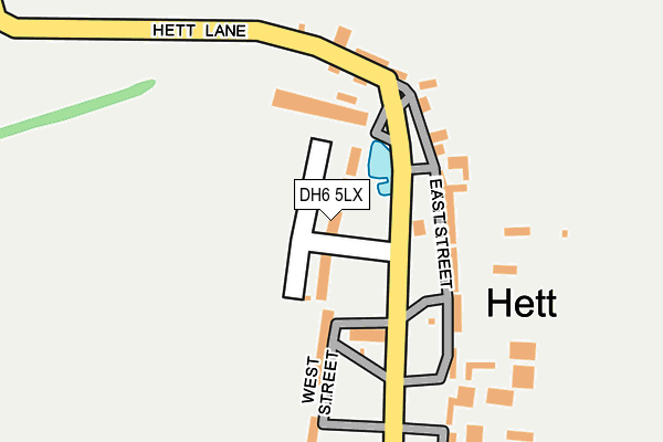 DH6 5LX map - OS OpenMap – Local (Ordnance Survey)