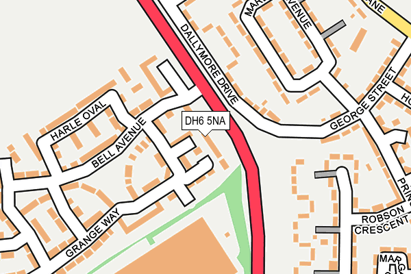 DH6 5NA map - OS OpenMap – Local (Ordnance Survey)