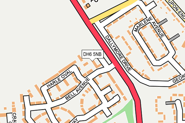 DH6 5NB map - OS OpenMap – Local (Ordnance Survey)