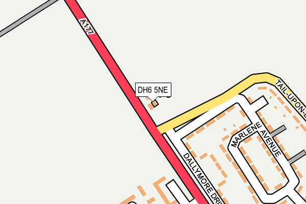 DH6 5NE map - OS OpenMap – Local (Ordnance Survey)