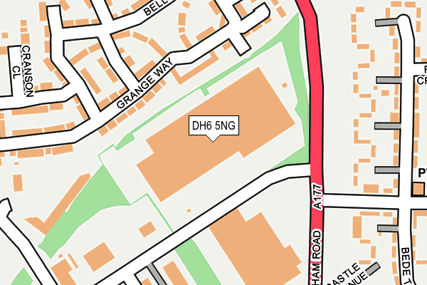 DH6 5NG map - OS OpenMap – Local (Ordnance Survey)