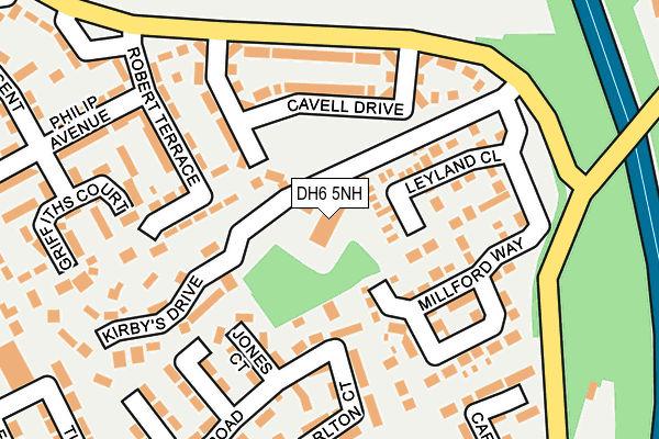 DH6 5NH map - OS OpenMap – Local (Ordnance Survey)