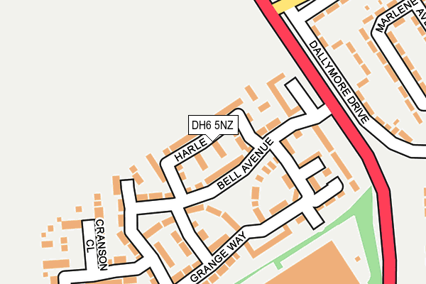 DH6 5NZ map - OS OpenMap – Local (Ordnance Survey)