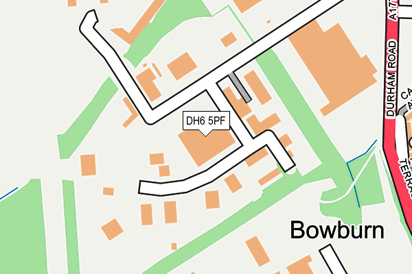 DH6 5PF map - OS OpenMap – Local (Ordnance Survey)