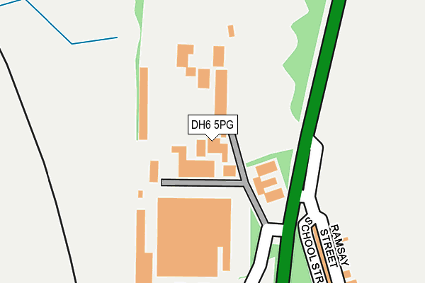 DH6 5PG map - OS OpenMap – Local (Ordnance Survey)