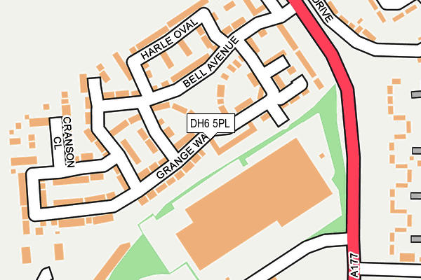 DH6 5PL map - OS OpenMap – Local (Ordnance Survey)