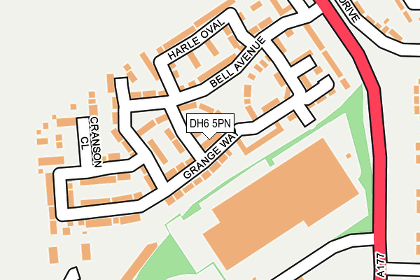DH6 5PN map - OS OpenMap – Local (Ordnance Survey)