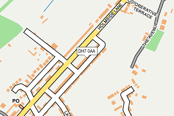 DH7 0AA map - OS OpenMap – Local (Ordnance Survey)