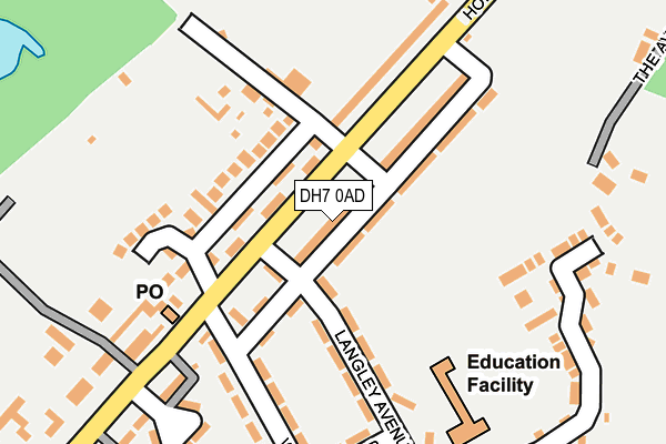 DH7 0AD map - OS OpenMap – Local (Ordnance Survey)