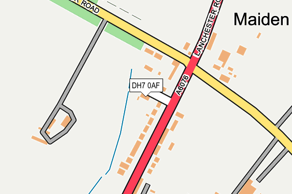 DH7 0AF map - OS OpenMap – Local (Ordnance Survey)