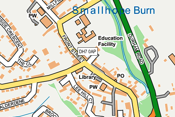DH7 0AP map - OS OpenMap – Local (Ordnance Survey)