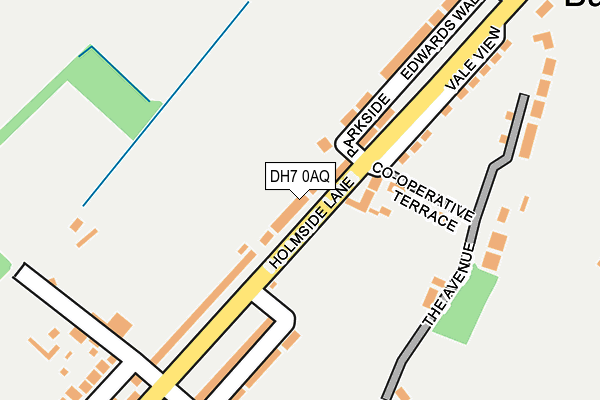 DH7 0AQ map - OS OpenMap – Local (Ordnance Survey)