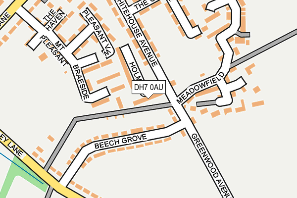 DH7 0AU map - OS OpenMap – Local (Ordnance Survey)
