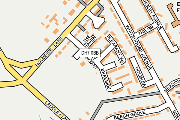 DH7 0BB map - OS OpenMap – Local (Ordnance Survey)
