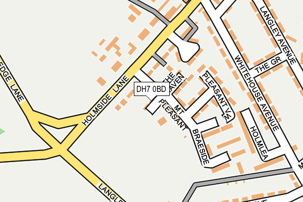 DH7 0BD map - OS OpenMap – Local (Ordnance Survey)