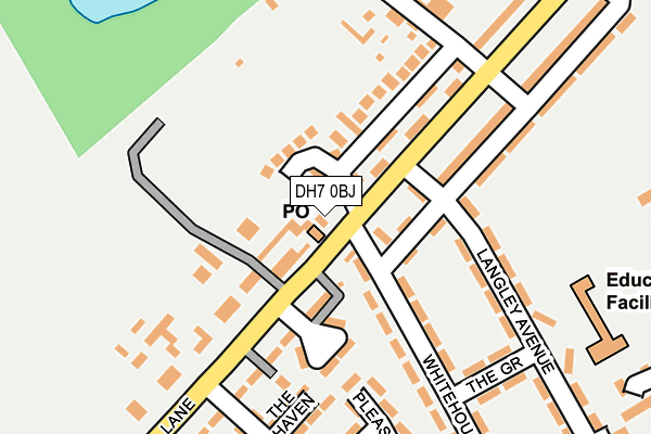 DH7 0BJ map - OS OpenMap – Local (Ordnance Survey)