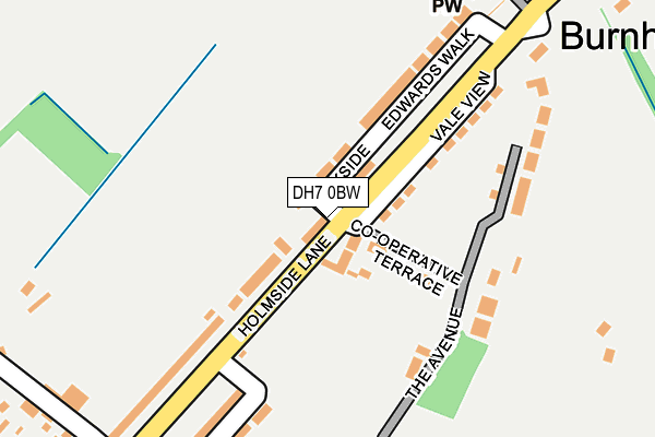 DH7 0BW map - OS OpenMap – Local (Ordnance Survey)