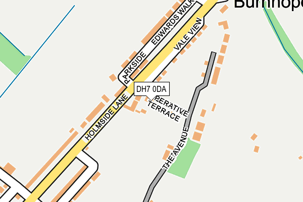 DH7 0DA map - OS OpenMap – Local (Ordnance Survey)