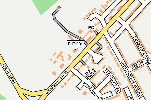 DH7 0DL map - OS OpenMap – Local (Ordnance Survey)