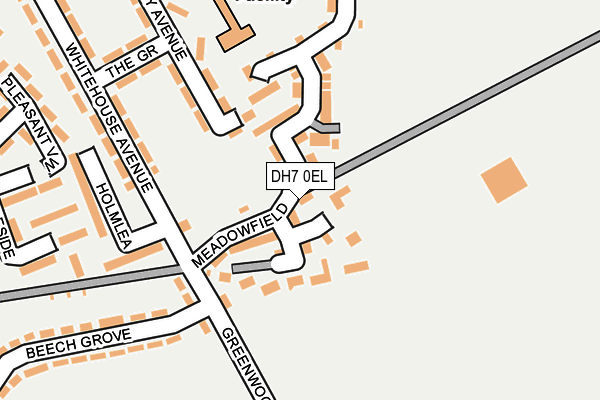 DH7 0EL map - OS OpenMap – Local (Ordnance Survey)