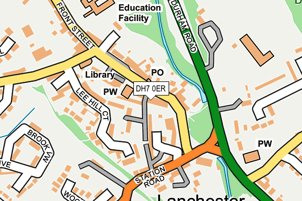 DH7 0ER map - OS OpenMap – Local (Ordnance Survey)