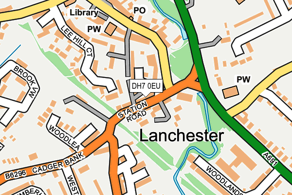 DH7 0EU map - OS OpenMap – Local (Ordnance Survey)