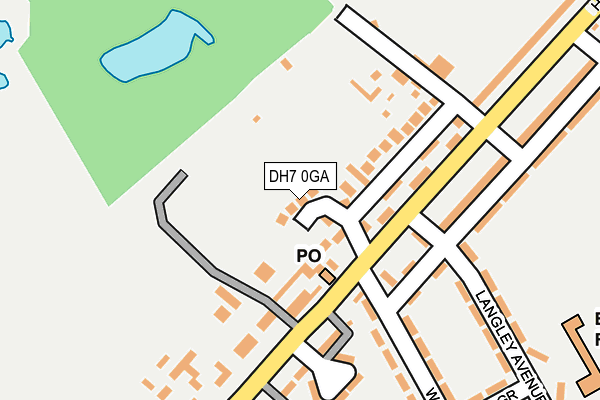 DH7 0GA map - OS OpenMap – Local (Ordnance Survey)