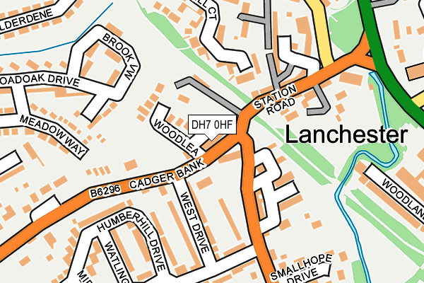 DH7 0HF map - OS OpenMap – Local (Ordnance Survey)
