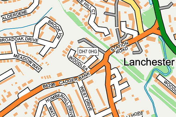 DH7 0HG map - OS OpenMap – Local (Ordnance Survey)