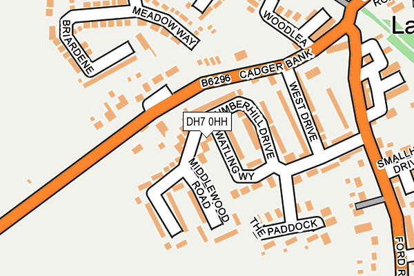 DH7 0HH map - OS OpenMap – Local (Ordnance Survey)