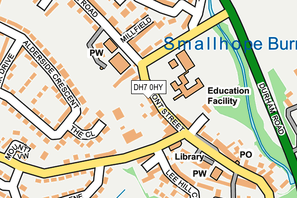 DH7 0HY map - OS OpenMap – Local (Ordnance Survey)