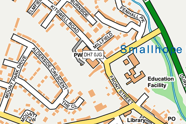 DH7 0JG map - OS OpenMap – Local (Ordnance Survey)