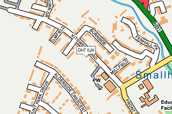 DH7 0JH map - OS OpenMap – Local (Ordnance Survey)