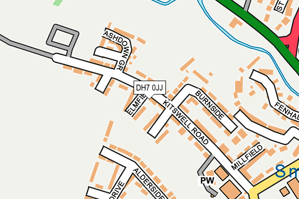 DH7 0JJ map - OS OpenMap – Local (Ordnance Survey)