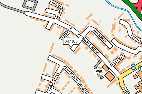 DH7 0JL map - OS OpenMap – Local (Ordnance Survey)