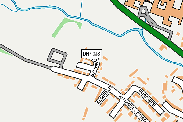 DH7 0JS map - OS OpenMap – Local (Ordnance Survey)