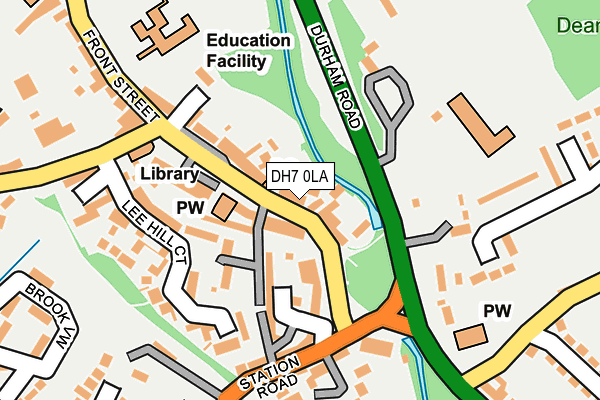 DH7 0LA map - OS OpenMap – Local (Ordnance Survey)