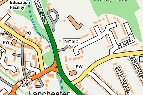 DH7 0LQ map - OS OpenMap – Local (Ordnance Survey)