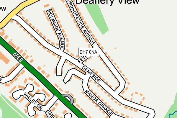DH7 0NA map - OS OpenMap – Local (Ordnance Survey)