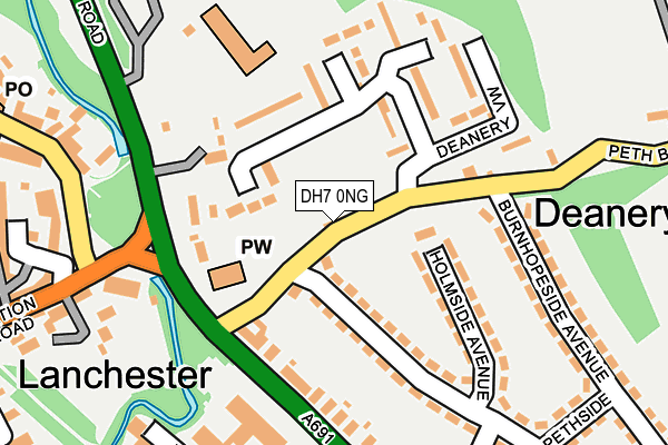 DH7 0NG map - OS OpenMap – Local (Ordnance Survey)