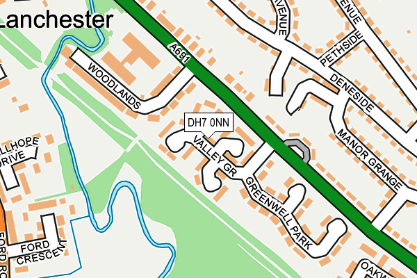 DH7 0NN map - OS OpenMap – Local (Ordnance Survey)