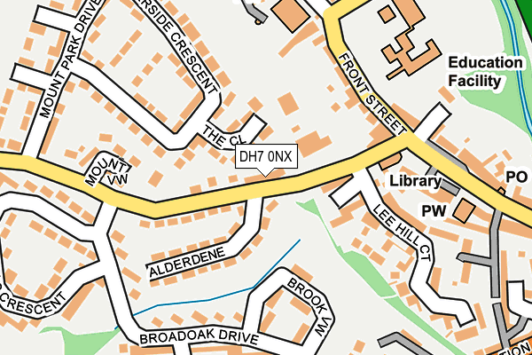 DH7 0NX map - OS OpenMap – Local (Ordnance Survey)