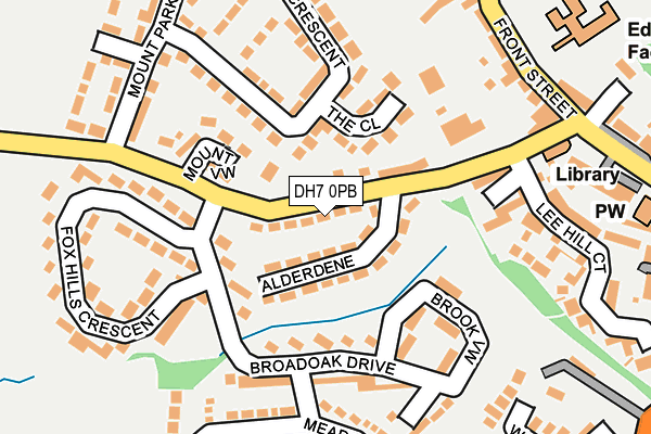 DH7 0PB map - OS OpenMap – Local (Ordnance Survey)