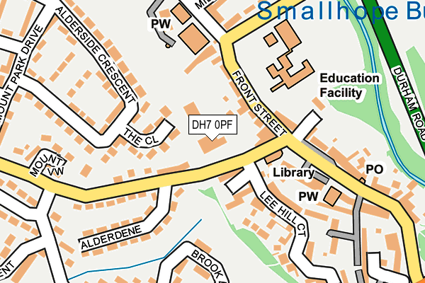 DH7 0PF map - OS OpenMap – Local (Ordnance Survey)