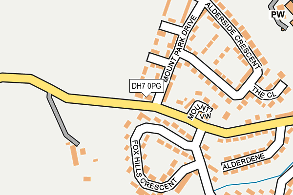 DH7 0PG map - OS OpenMap – Local (Ordnance Survey)
